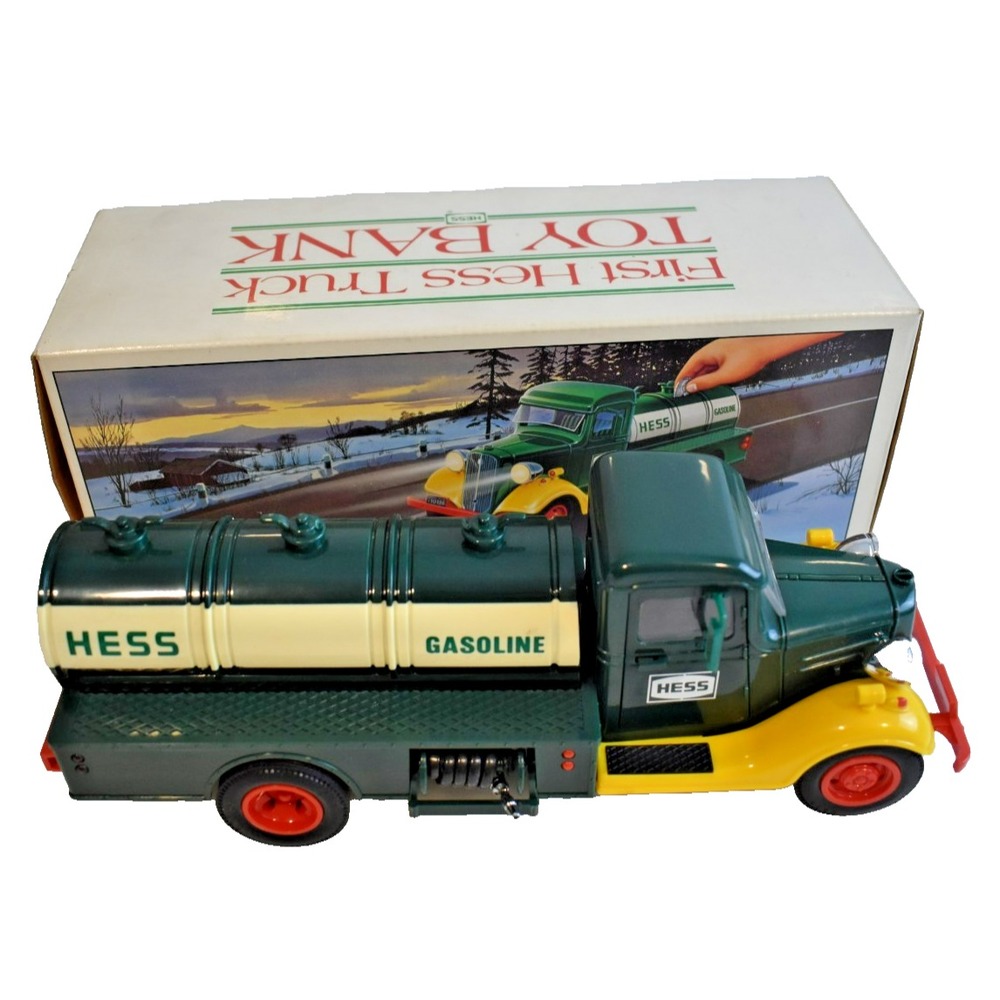 Hess Truck The First Hess Truck Toy Coin Bank 1985 Original Box (2)
